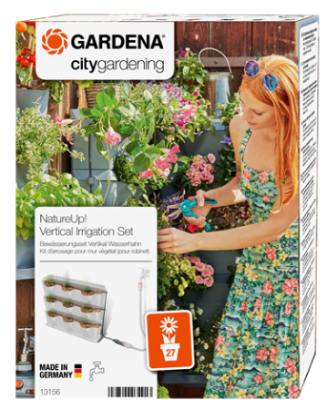 Комплект микрокапельного полива для вертикального садоводства для 9 горизонтальных горшков Gardena 13156-20