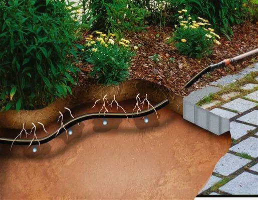 Шланг сочащийся Gardena для подземной прокладки 50 м, 13,7 мм, с комплектом 01389-37