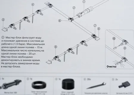 Комплект Gardena для микрокапельного полива теплиц базовый 01373-20