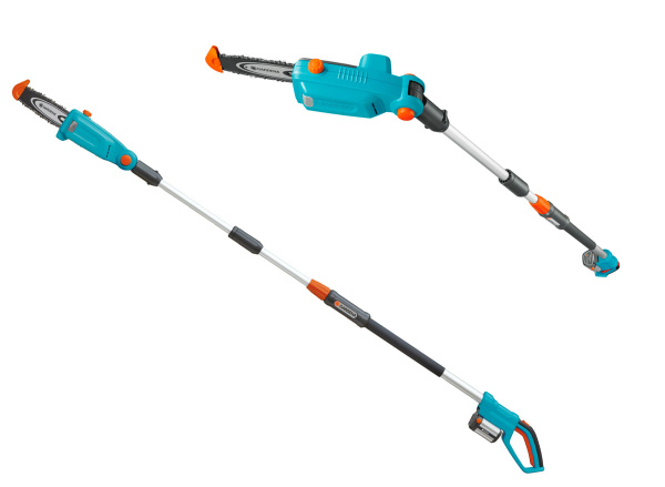 Комплект: высоторез телексопическиий аккумуляторный Gardena TCS Li 18/20 + штанговые ножницы для живой изгороди THS Li 18/42 08867-20