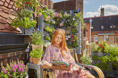 Комплект микрокапельного полива для вертикального садоводства для 12 угловых горшков Gardena 13157-20