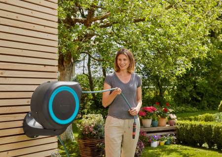 Катушка со шлангом настенная автоматическая Gardena Box RollUp S 18600-20