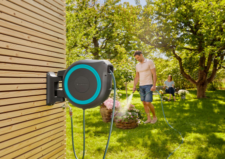 Катушка со шлангом настенная автоматическая Gardena Box RollUp XL 18630-20 